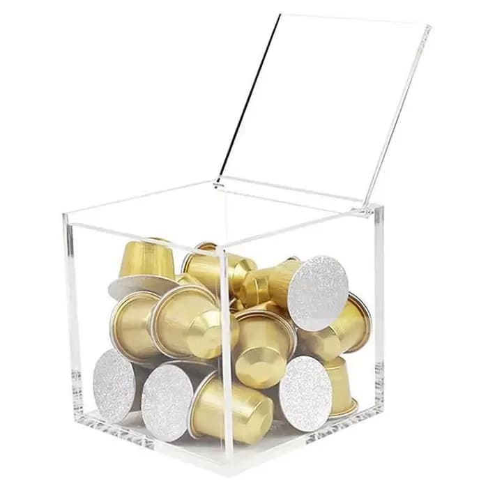 Boîte de rangement de capsules de café en acrylique