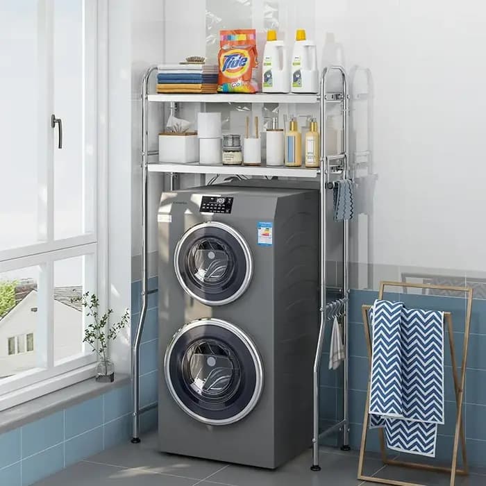 Étagère de rangement pour salle de bain au-dessus des toilettes