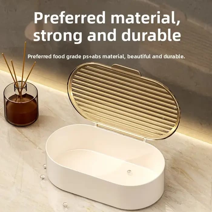 Boîte à Savon Couvertée Double Couche avec Drainage