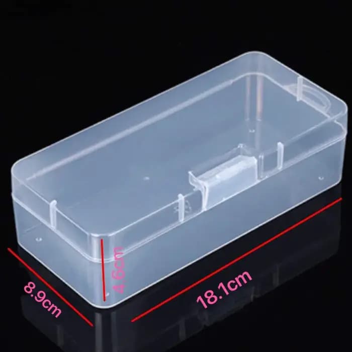 Boîte de rangement rectangulaire transparente S/M/L
