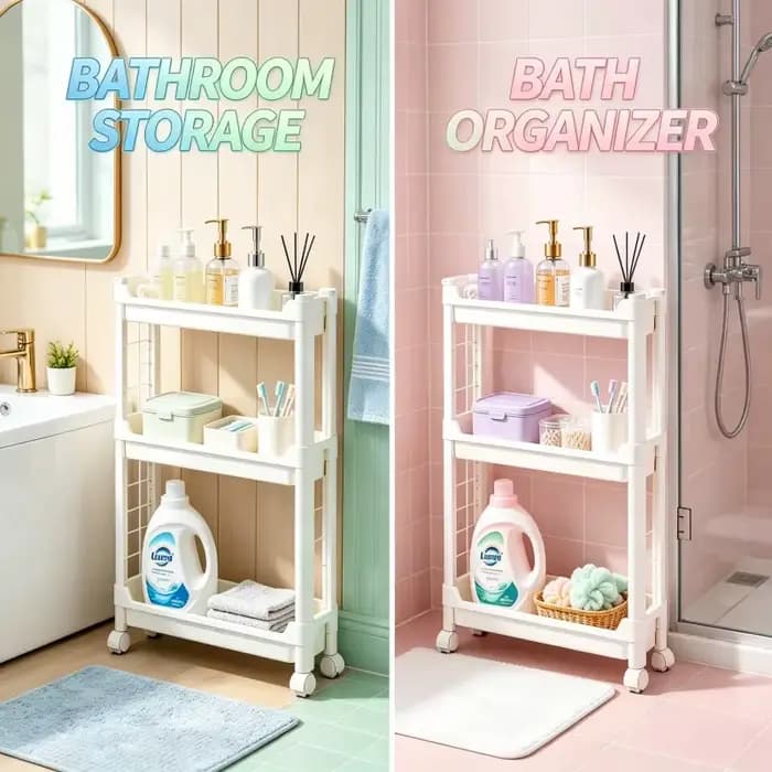 Organisateur de rangement étroit à 3 niveaux pour porte