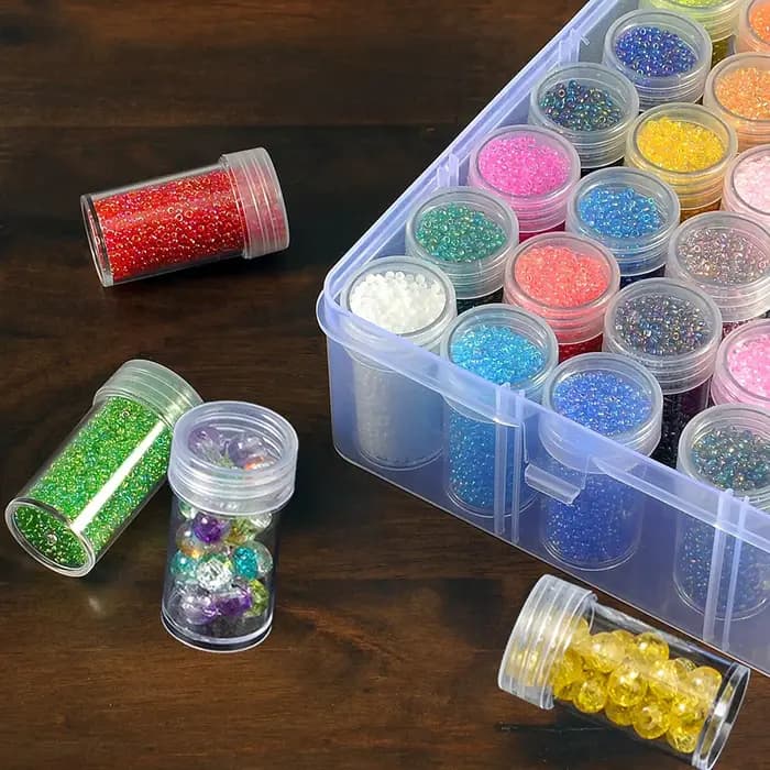 Bouteille de rangement de 24/30/48/60/80 perles