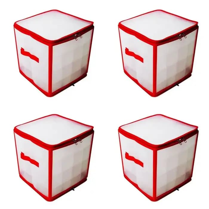 ABKW-4X boîte de rangement de boules de noël stockage de boules de noël décorations d'arbre de noël
