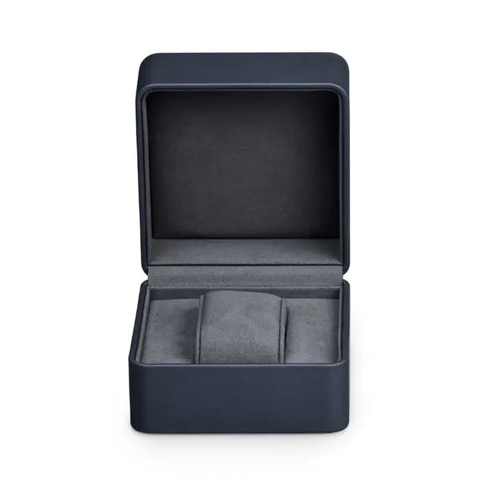 Oirlv Boîte de montre en cuir : extérieur premium avec doublure en daim – Mallette de rangement à fente unique pour montres (options de couleur noir/blanc)
