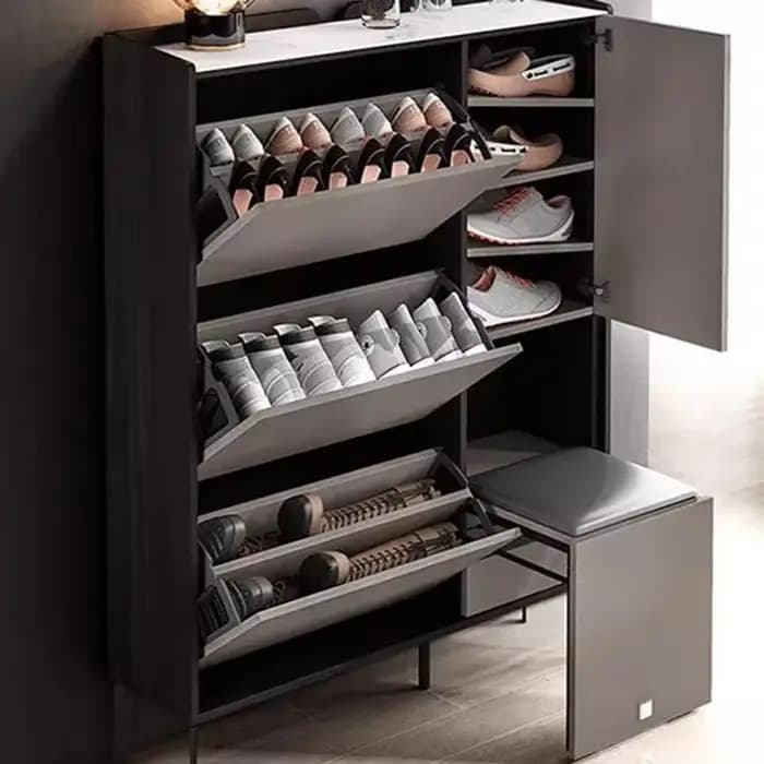 Étagère de rangement grandes armoires à chaussures derrière la porte