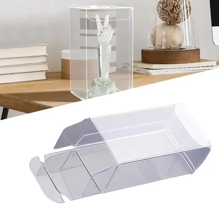 Boîte pliante en PVC Transparent 30x40x82mm, 50 pièces, support de rangement de cosmétiques Transpar