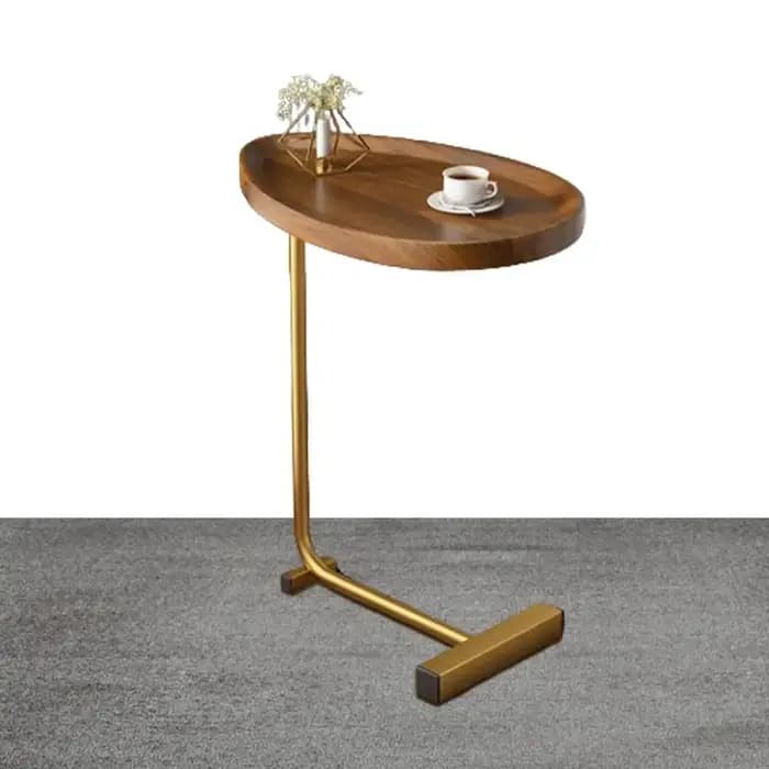 Table de bout en forme de C pour café et thé
