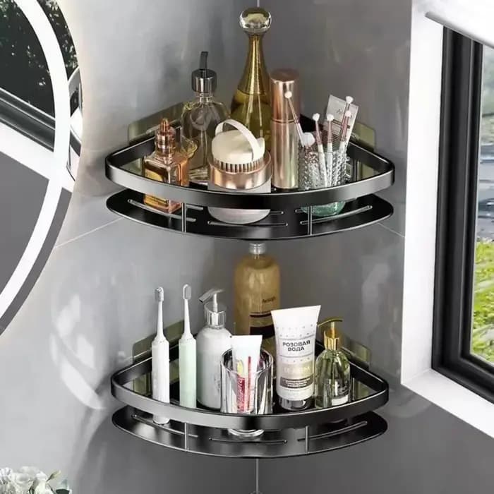 Étagère de salle de bain en alliage d'aluminium
