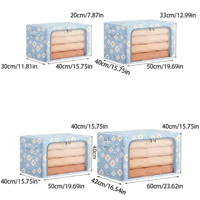 Boîte de rangement en tissu Oxford de grande capacité