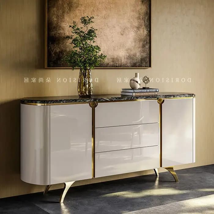 Meubles de salon de luxe en bois : armoires