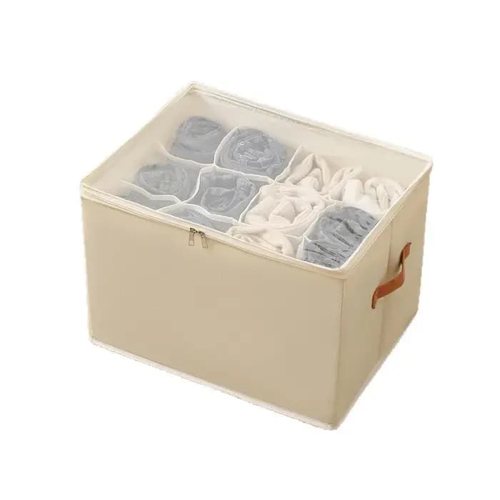 Boîte de rangement pour chaussures pliable en tissu, grande capacité avec couvercle transparent, ant