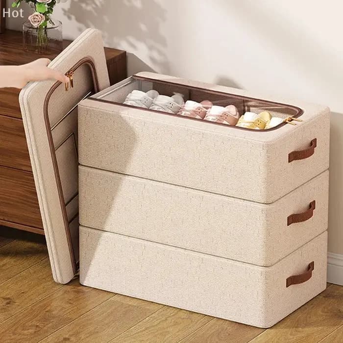 Organisateur de rangement de chaussures sous le lit