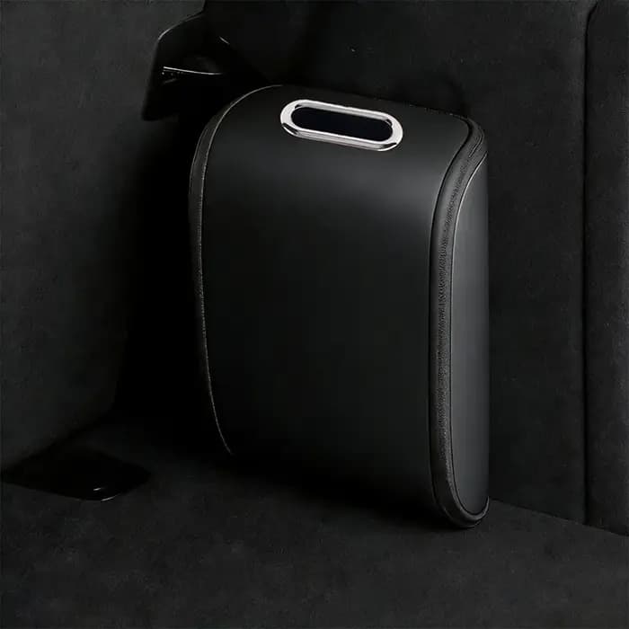 Organisateur de chaussures en cuir pour voiture, boîte de rangement pour chaussures avec couvercle e