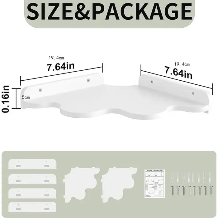 Support de rangement en forme de nuage pour chambre d'enfants
