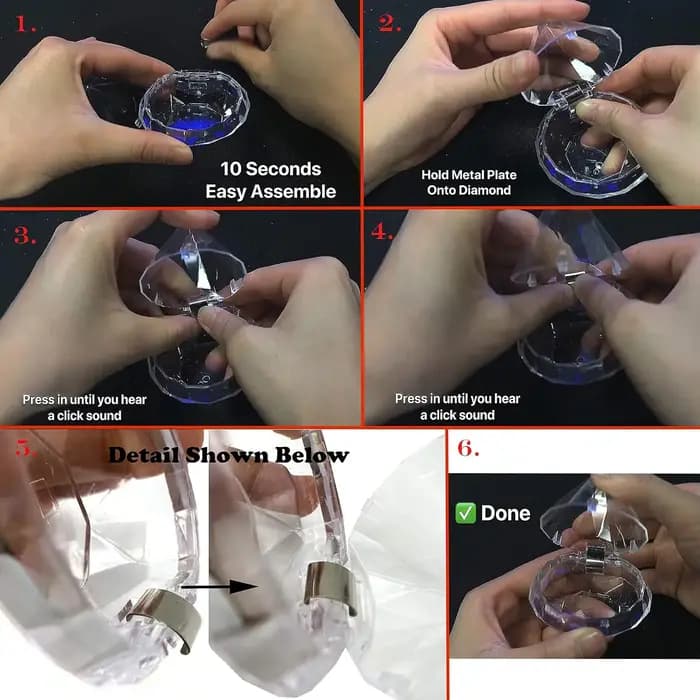 Boîtes à Bonbons Transparentes en Forme de Diamant