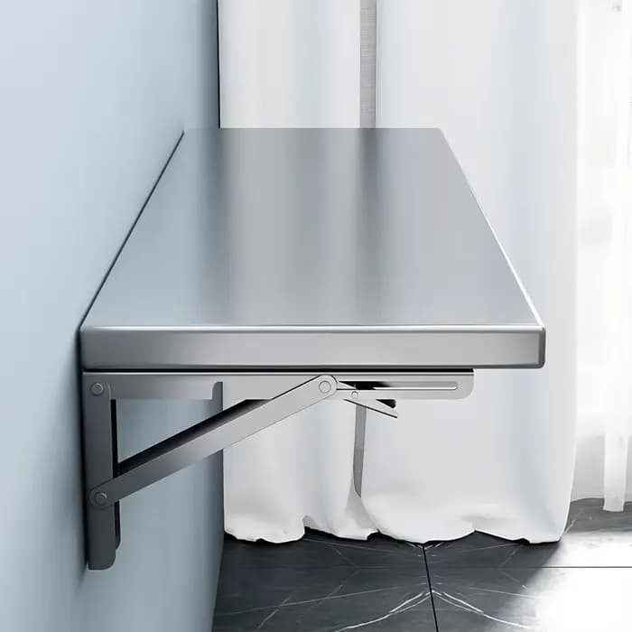 Étagère murale en acier inoxydable – Conception pliable peu encombrante