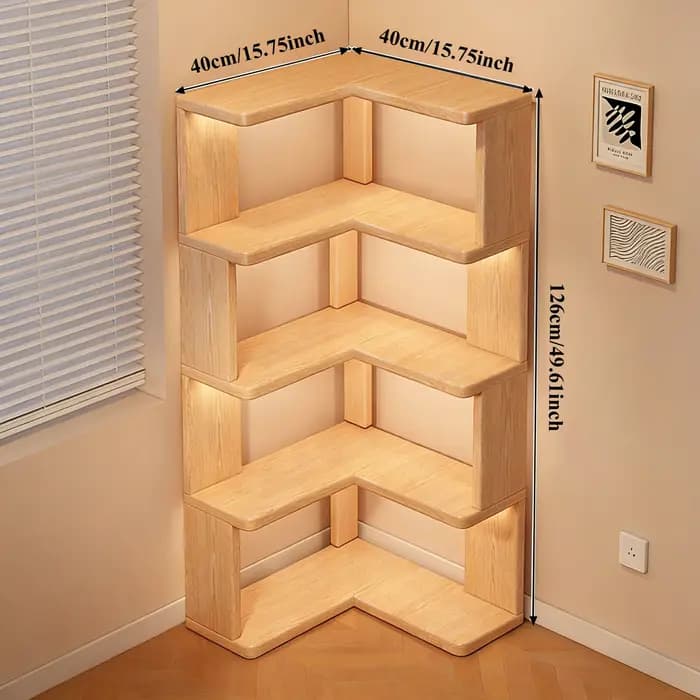 Étagère d'angle en bois