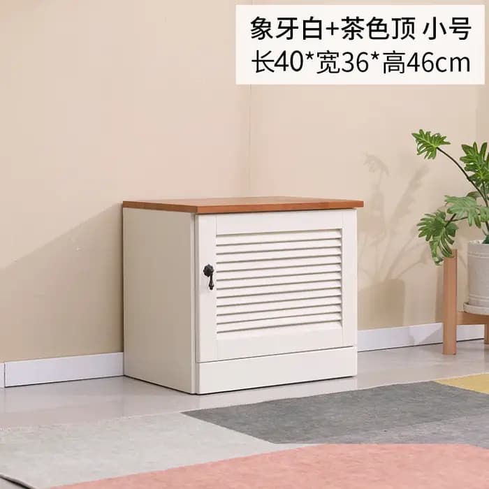 Armoire à chaussures en bois de Style européen nordique, étagère de rangement Simple à une porte res