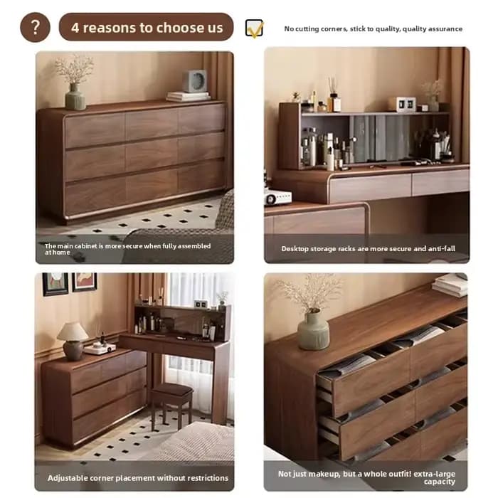 Table de toilette rétractable intégrée