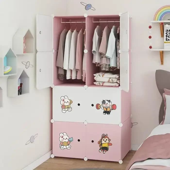 Armoire à cloisons ouvertes, armoire de maquillage minimaliste nordique moderne, armoire pas chère, armoires pliables avec miroir, armoires en plastique, mobilier d'hôtel