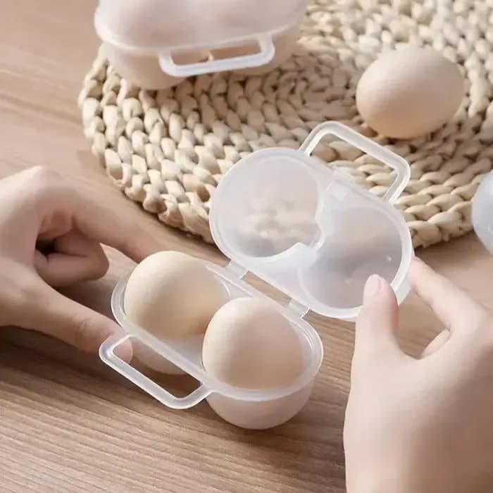 Boîte de rangement portable antichoc en plastique pour œufs