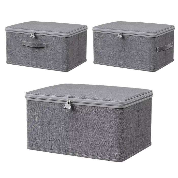 Boîte de rangement pour vêtements verrouillable avec serrure par mot de passe