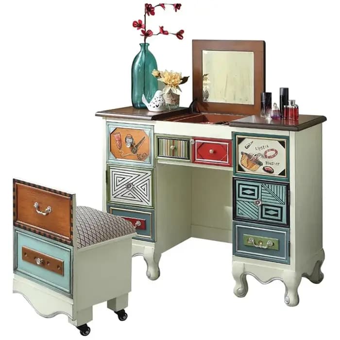 Commode esthétique moderne Style Vintage tabouret commode en bois armoire De maquillage Tocador De M