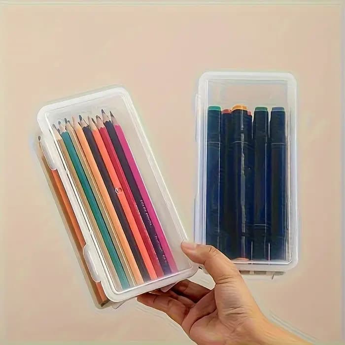 Grands boîtes de rangement en plastique transparent avec couvercles articulés