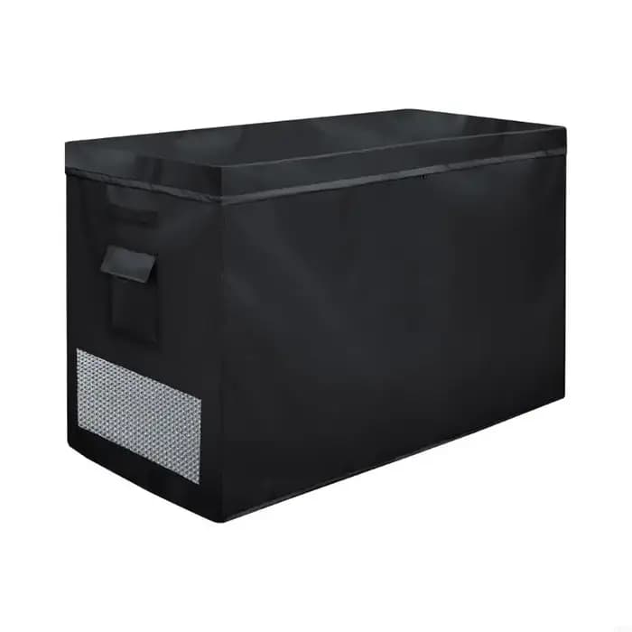Housse imperméable anti-poussière pour congélateur coffre 14 à 16 pieds cubes avec ventilation à double fermeture éclair