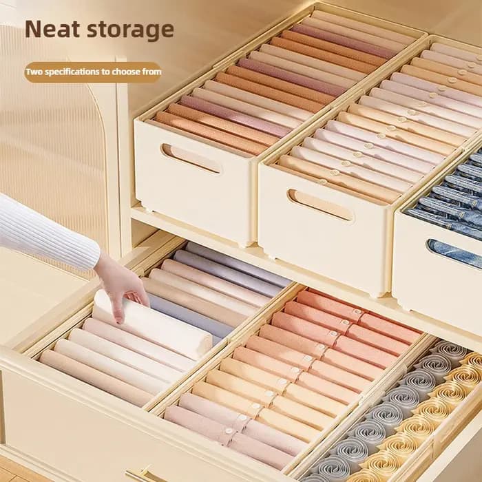 Boîte de rangement ajustable pour vêtements, organisateur de placard, organiseur de vêtements par catégories, bac de rangement pour armoire de cuisine, organisateur domestique