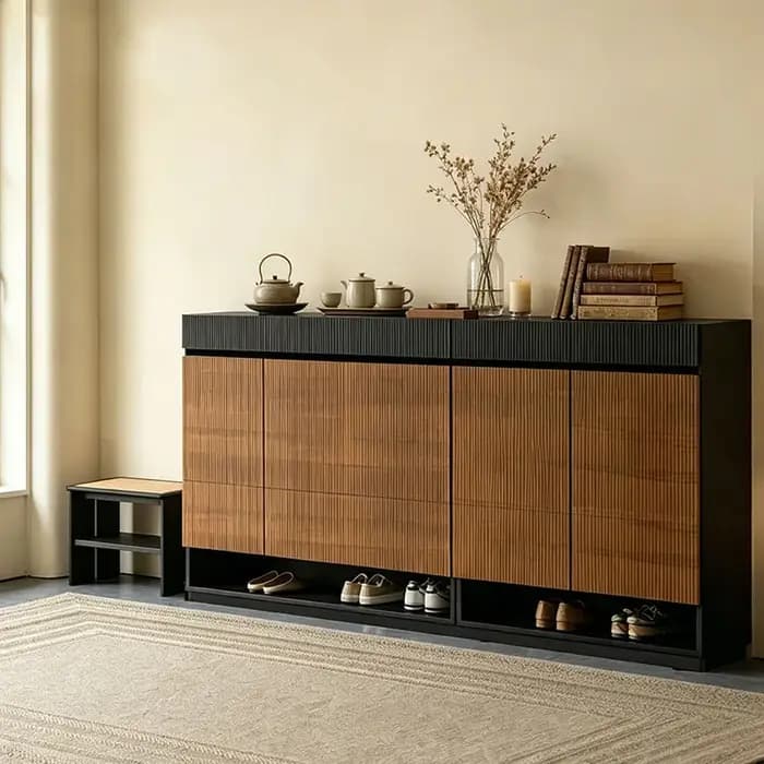 Meuble à chaussures de luxe en bois, organisateur de rangement, armoire de présentation, étagère à chaussures cachée, meuble moderne pour salon, Zapatero Salon Furniture