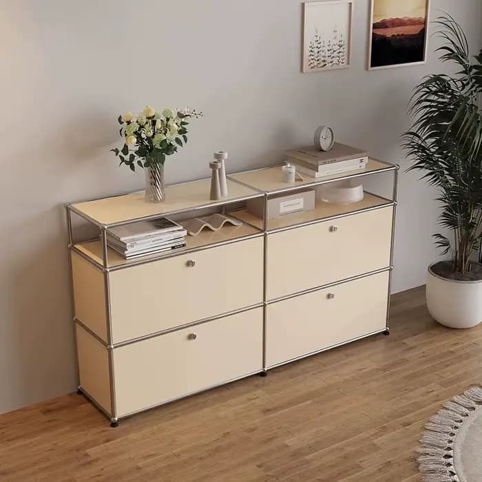 Module moderne meuble de salon en acier inoxydable
