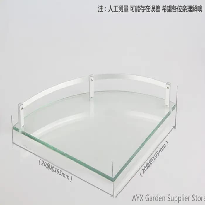 HOGlass-Support d'étagère triangulaire pour bain-douche, couche unique, style moderne, étagères en v