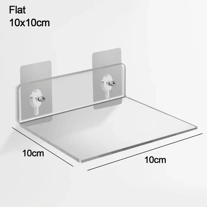 Étagère murale transparente pour salle de bain
