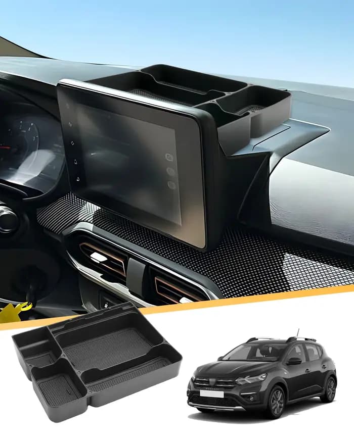 LFOTPP Boîte de rangement pour console centrale de voiture Dacia Sandero 3