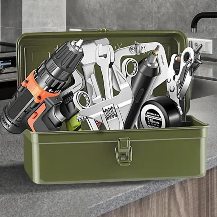 Boîte de rangement pour outils en fer
