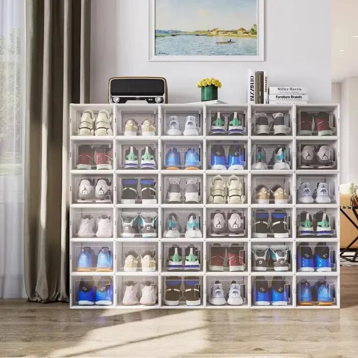 Boîte de rangement de chaussures de grande capacité 12 pièces