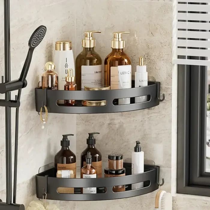Nouvelle étagère de salle de bain murale sans perçage pour rangement de maquillage