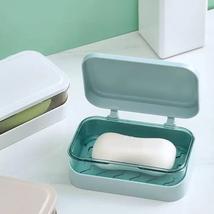 Porte-savon de salle de bain avec couvercle