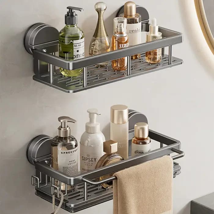 Étagère de salle de bain à ventouse sans perçage