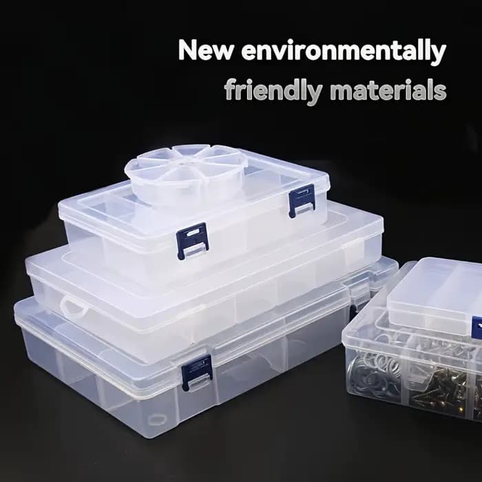 Boîte de rangement en plastique Transparent réglable à 10 grilles