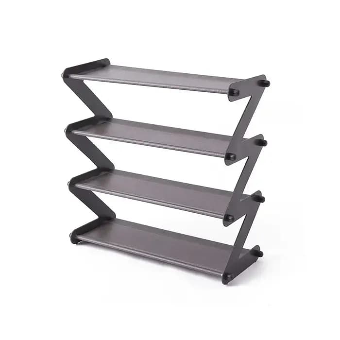 Étagère de rangement pour chaussures multicouche en forme de Z en acier inoxydable, pour la maison,