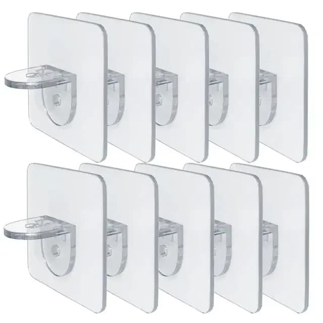 Chevilles de Support d'étagère adhésives, 10 pièces, Support d'étagère, chevilles adhésives pour pla
