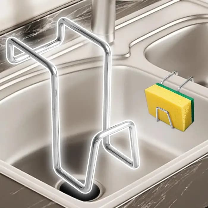 Support pour éponge de lavabo double