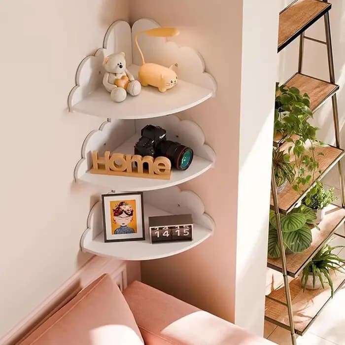 Support de rangement en forme de nuage pour chambre d'enfants