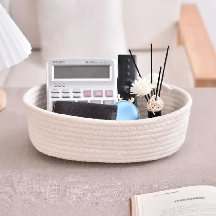Mir de rangement tissé à la main en ULde coton