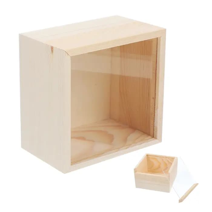 Boîte à bijoux en bois inachevé, étui avec couvercle au trésor, rangement de cadeaux souvenirs, artisanat, ombre vierge, banque décorative