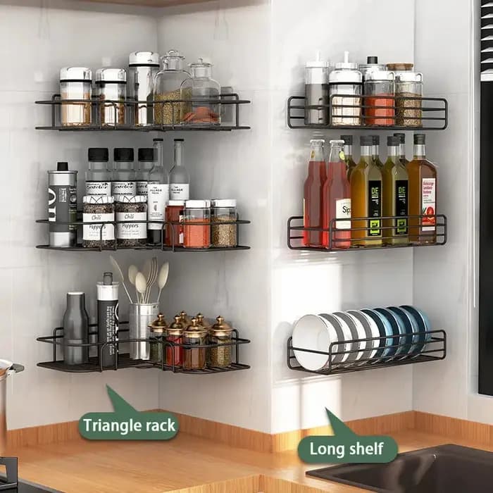 Étagère de cuisine en métal sans perceuse
