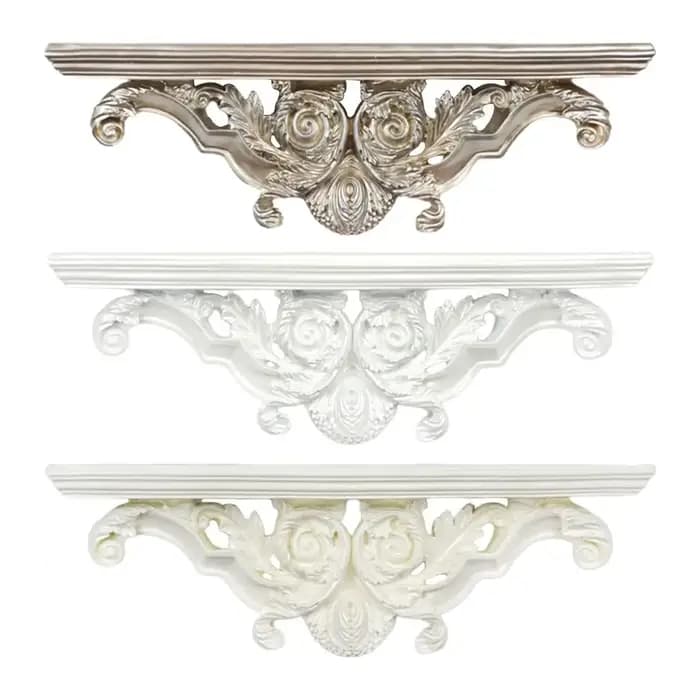 Étagère murale décorative rétro, support de rangement creux créatif pour chambre à coucher, salon, salle de bains et ustensiles d'art de cuisine