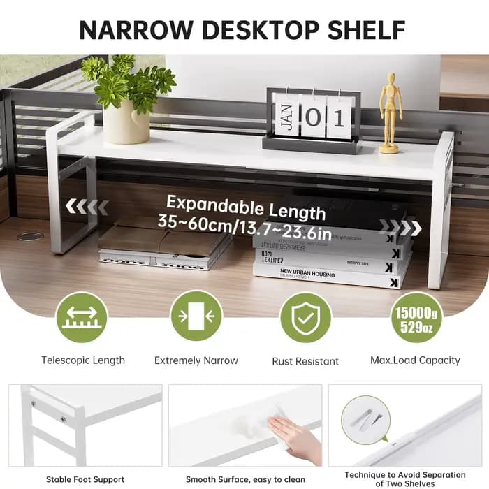 Support de rangement Ultra-étroit pour bureau